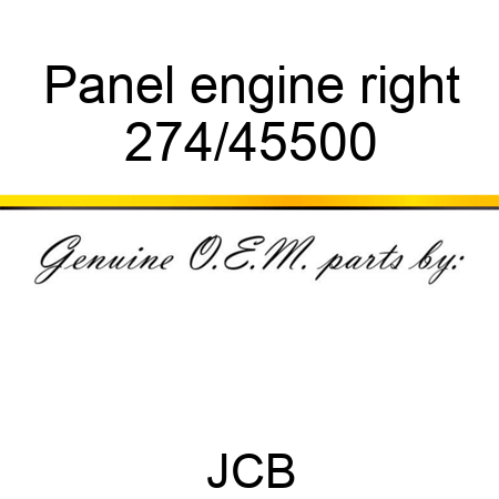 Panel, engine, right 274/45500