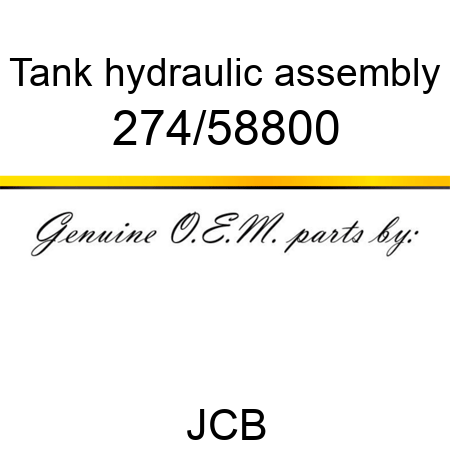 Tank, hydraulic, assembly 274/58800