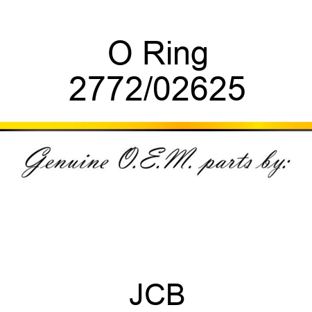 O Ring 2772/02625