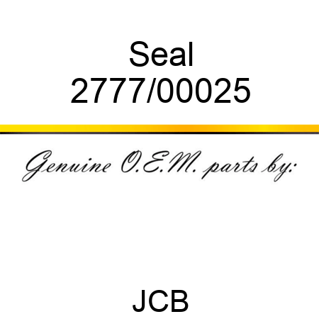 Seal 2777/00025