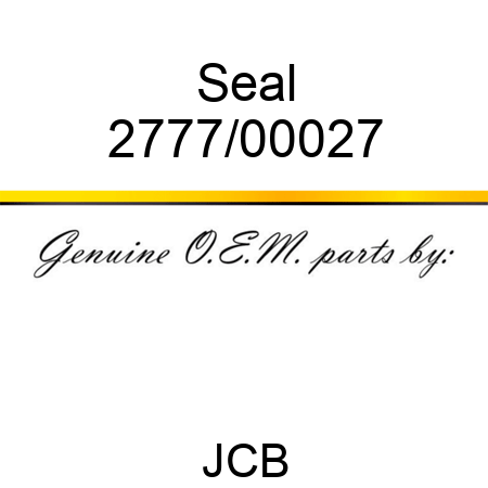 Seal 2777/00027