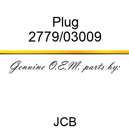 Plug 2779/03009