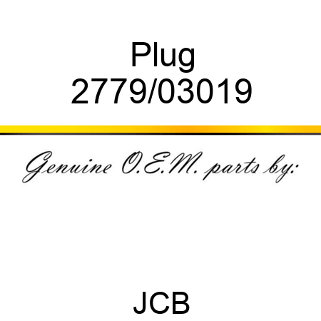 Plug 2779/03019