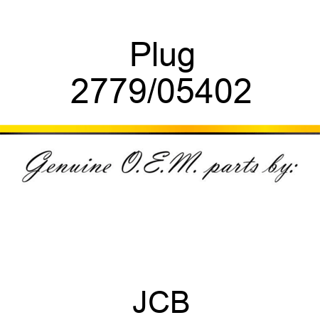 Plug 2779/05402