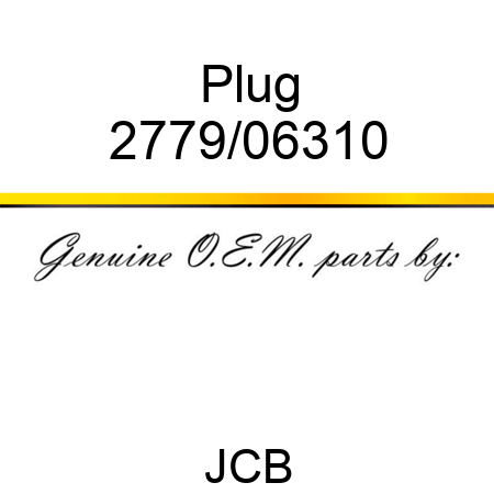 Plug 2779/06310