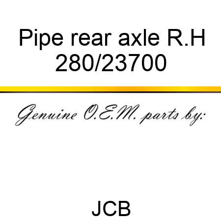 Pipe, rear axle R.H 280/23700