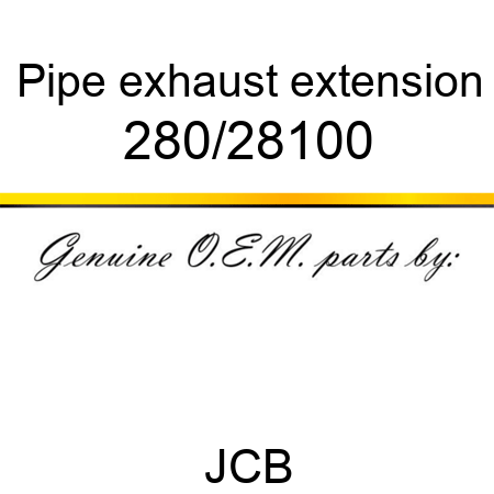 Pipe, exhaust extension 280/28100