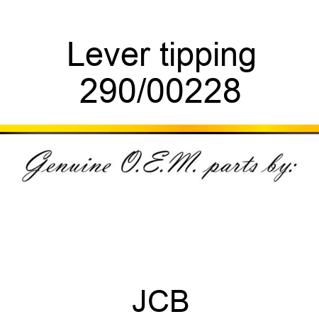 Lever, tipping 290/00228