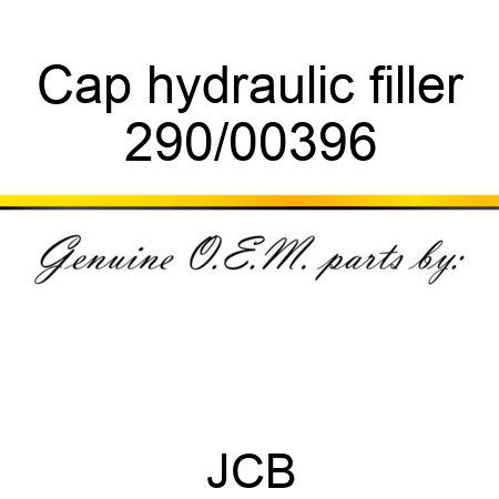 Cap, hydraulic filler 290/00396