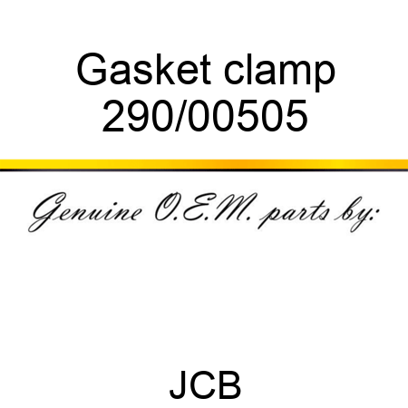 Gasket, clamp 290/00505