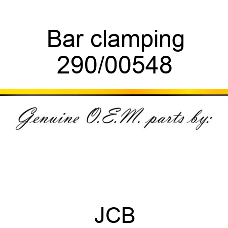 Bar, clamping 290/00548