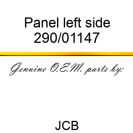 Panel, left side 290/01147