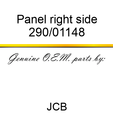 Panel, right side 290/01148