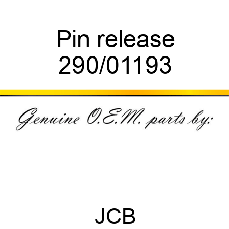 Pin, release 290/01193
