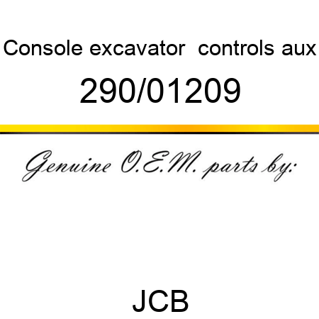 Console, excavator  controls aux 290/01209