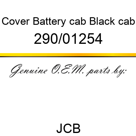 Cover, Battery, cab, Black cab 290/01254