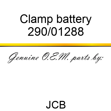 Clamp, battery 290/01288
