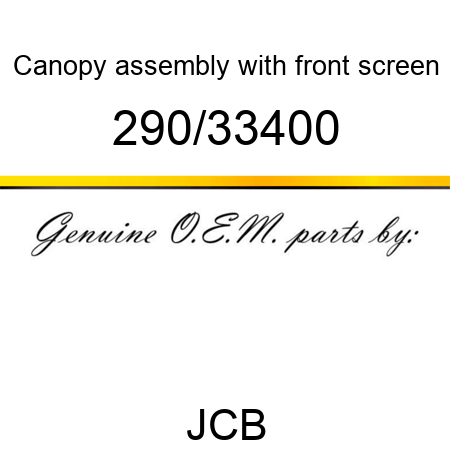 Canopy, assembly, with front screen 290/33400