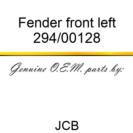 Fender, front, left 294/00128