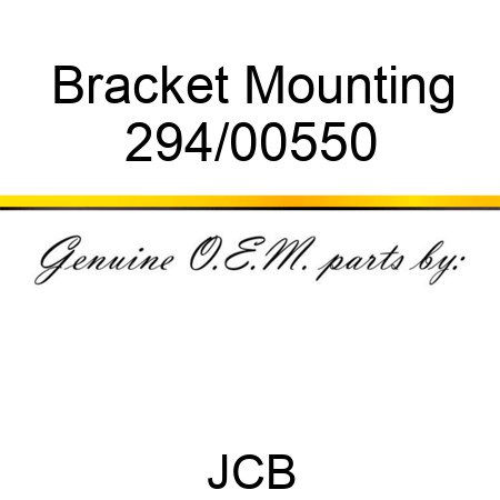 Bracket, Mounting 294/00550