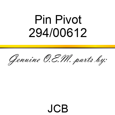 Pin, Pivot 294/00612