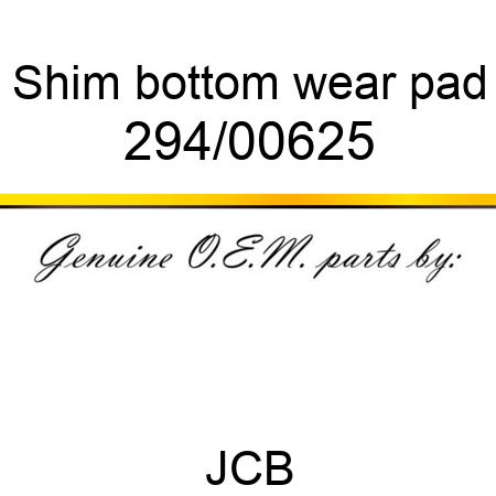 Shim, bottom wear pad 294/00625