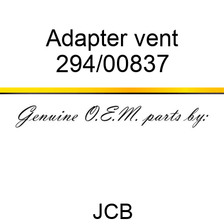 Adapter, vent 294/00837