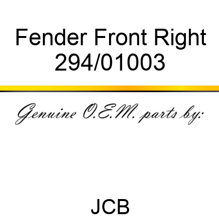 Fender, Front Right 294/01003