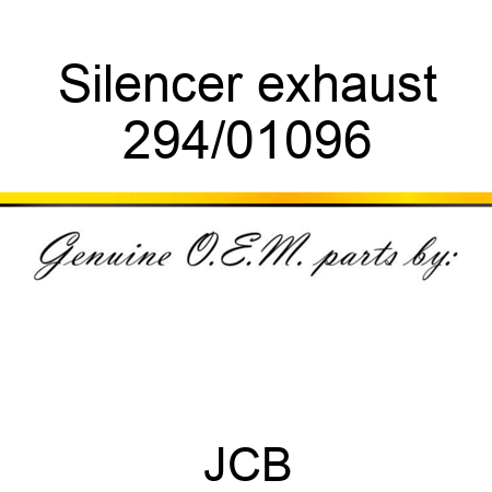 Silencer, exhaust 294/01096