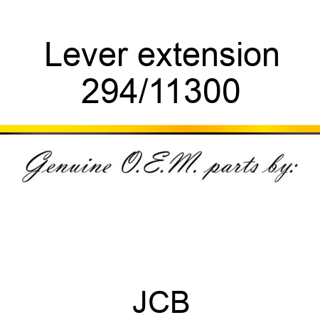 Lever, extension 294/11300