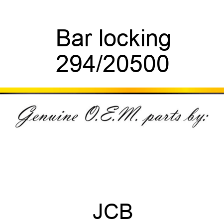 Bar, locking 294/20500