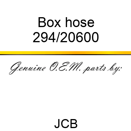 Box, hose 294/20600