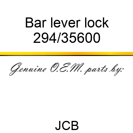 Bar, lever lock 294/35600