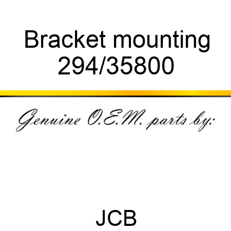 Bracket, mounting 294/35800