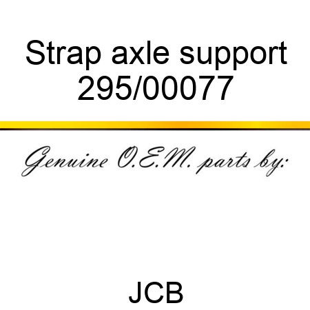 Strap, axle support 295/00077