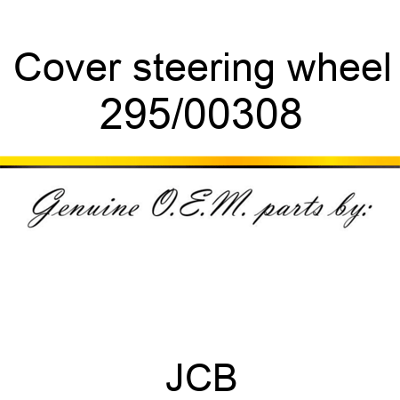 Cover, steering wheel 295/00308