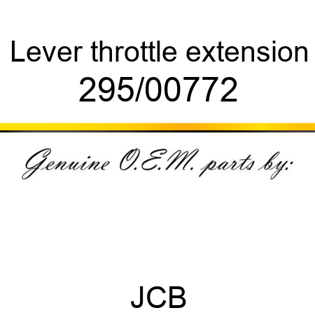 Lever, throttle extension 295/00772