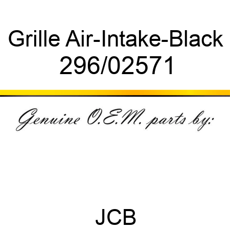 Grille, Air-Intake-Black 296/02571