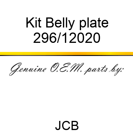Kit, Belly plate 296/12020