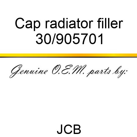 Cap, radiator filler 30/905701