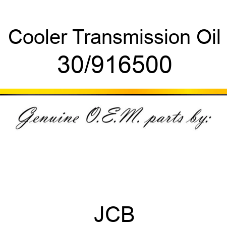 Cooler, Transmission Oil 30/916500