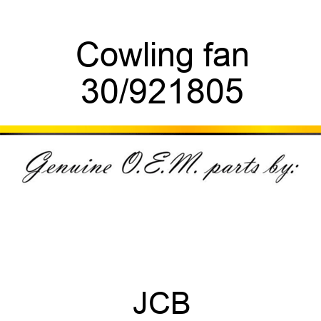 Cowling, fan 30/921805