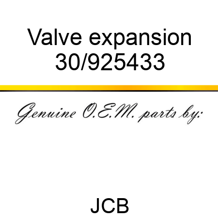 Valve, expansion 30/925433