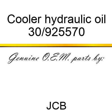 Cooler hydraulic oil 30/925570