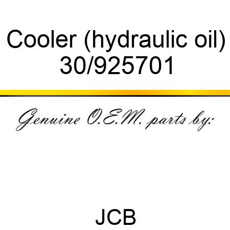 Cooler, (hydraulic oil) 30/925701