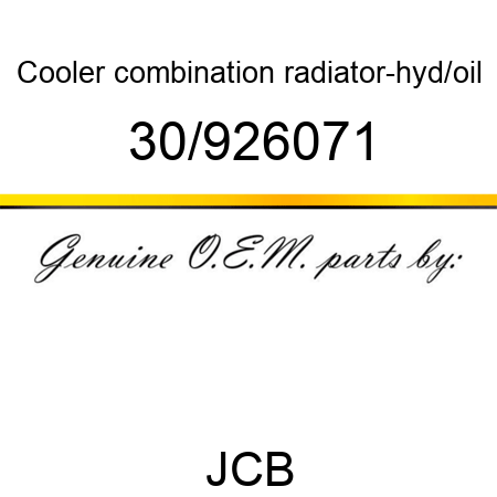 Cooler, combination, radiator-hyd/oil 30/926071