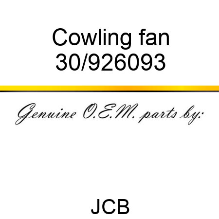 Cowling, fan 30/926093