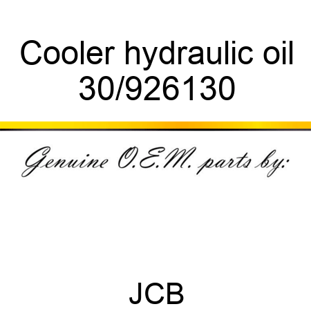 Cooler, hydraulic oil 30/926130