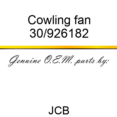 Cowling, fan 30/926182
