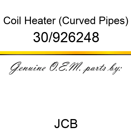 Coil, Heater, (Curved Pipes) 30/926248